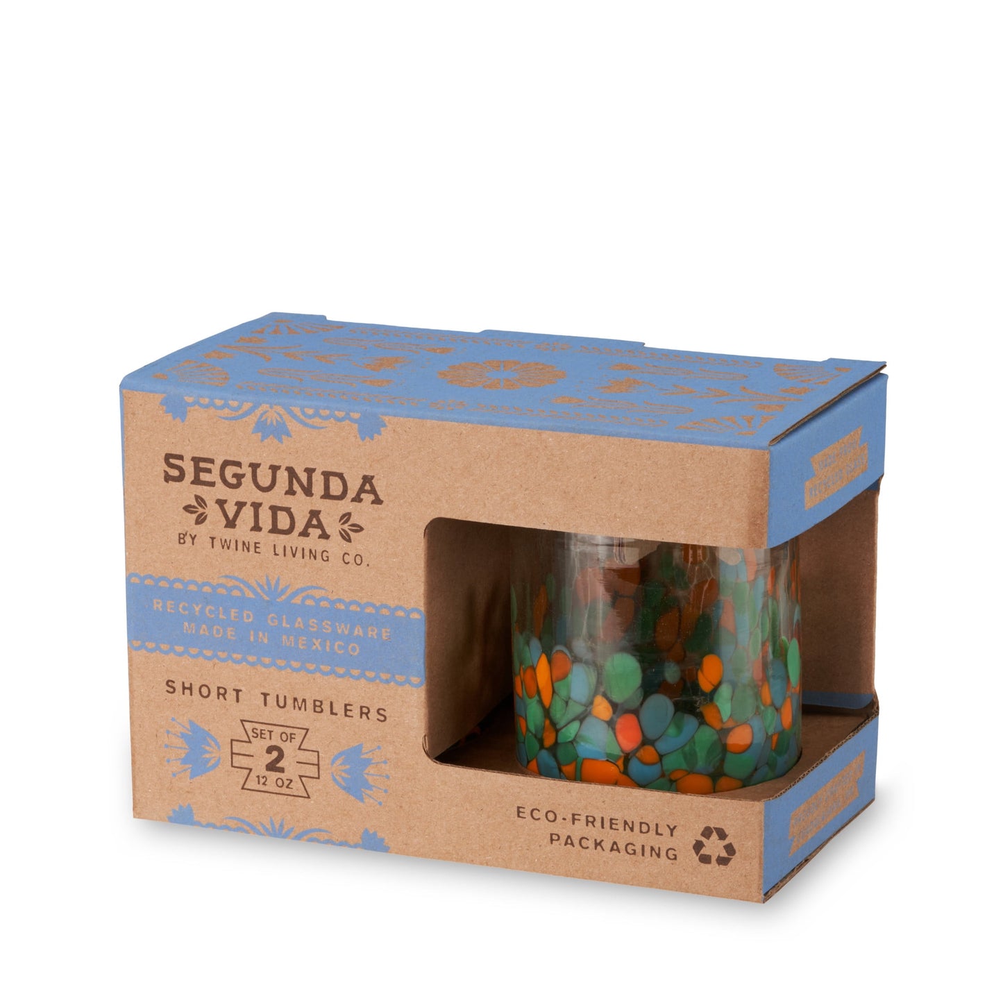 Segunda Vida Viajar Short Tumblers, Birthday, Wedding Gifts 12oz Set of 2