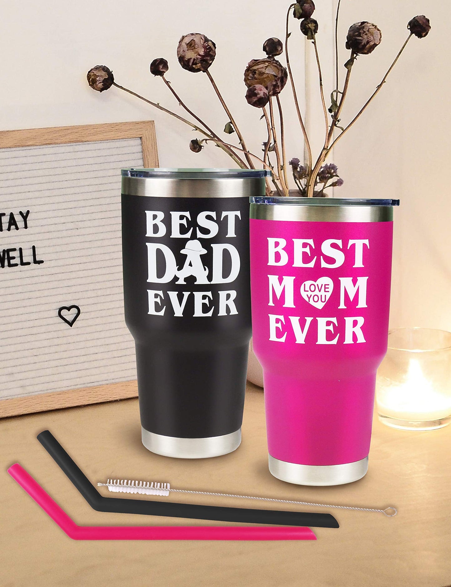 Meant2Tobe | Mom And Dad Tumbler Setmom And Dad Tumblergifts For Mom And Dad