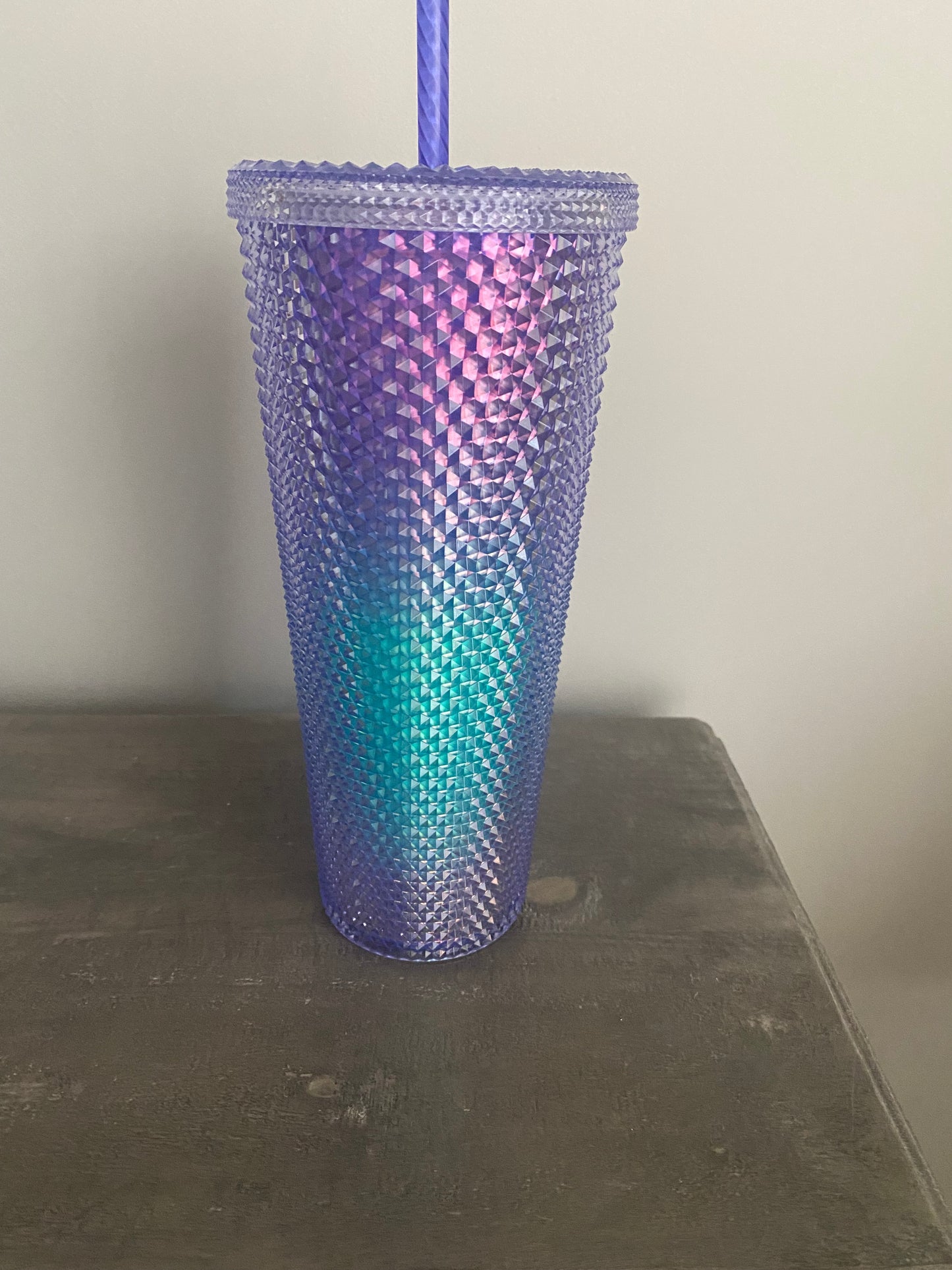 NEW Starbucks Summer 2021 Purple Ombre Tumbler Mermaid Siren Studded 24oz