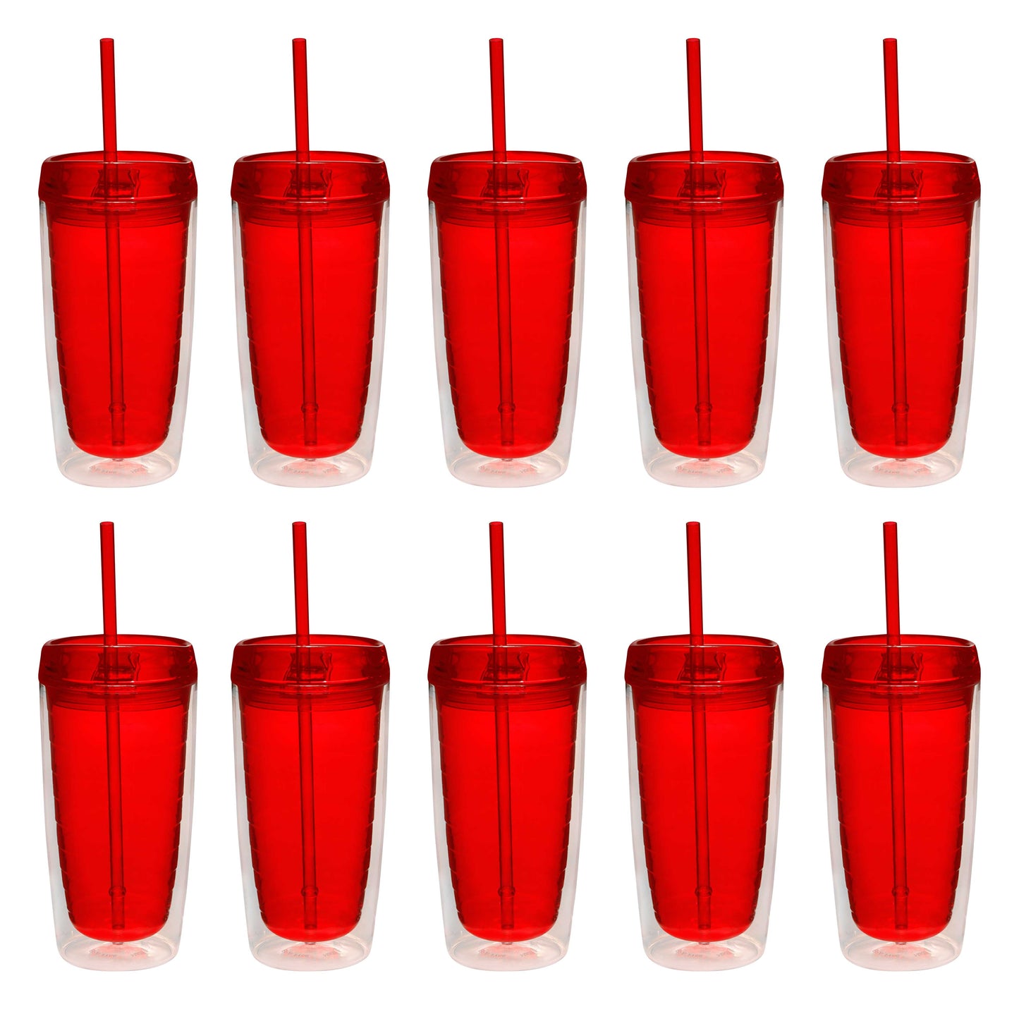 Double Wall Acrylic Tumblers 16 oz. Set of 10 - Lighted Tumbler