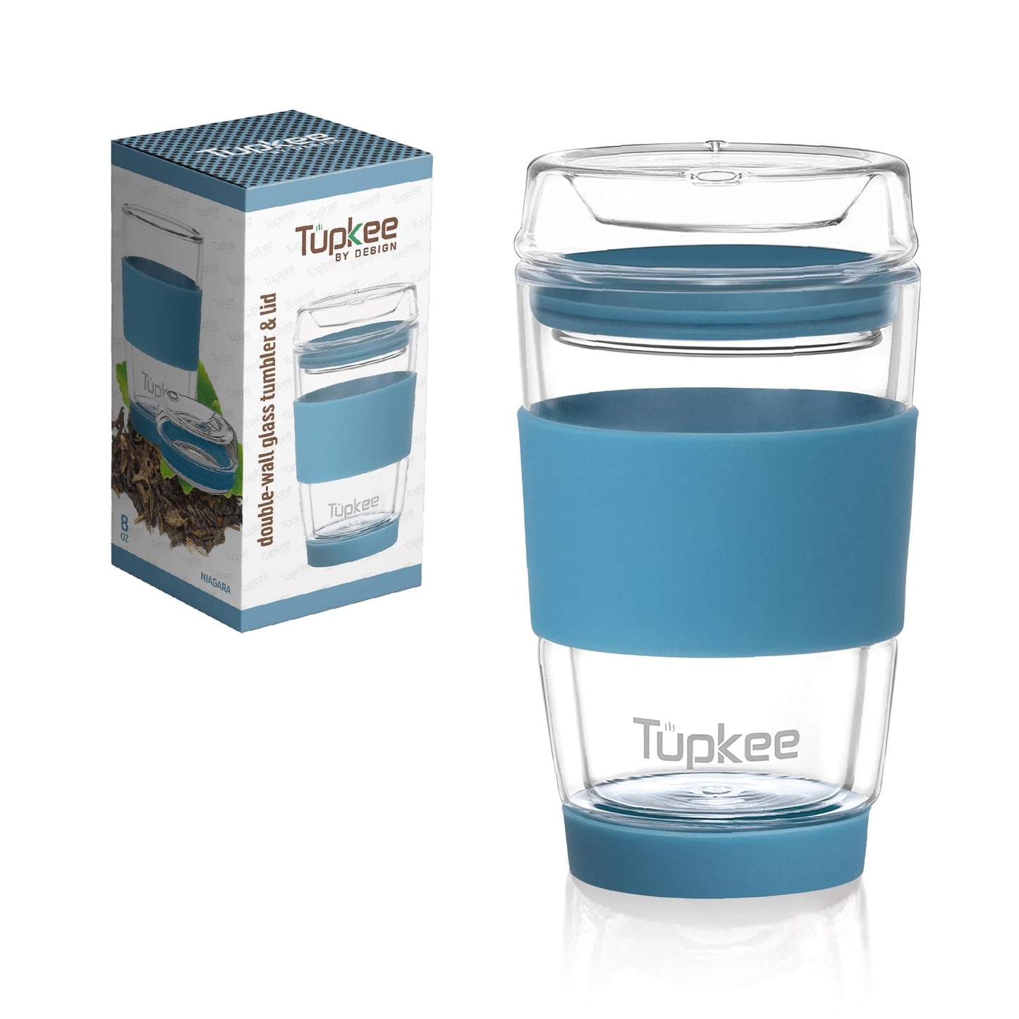 Tupkee Double Wall Glass Tumbler - 8-Ounce - Lighted Tumbler