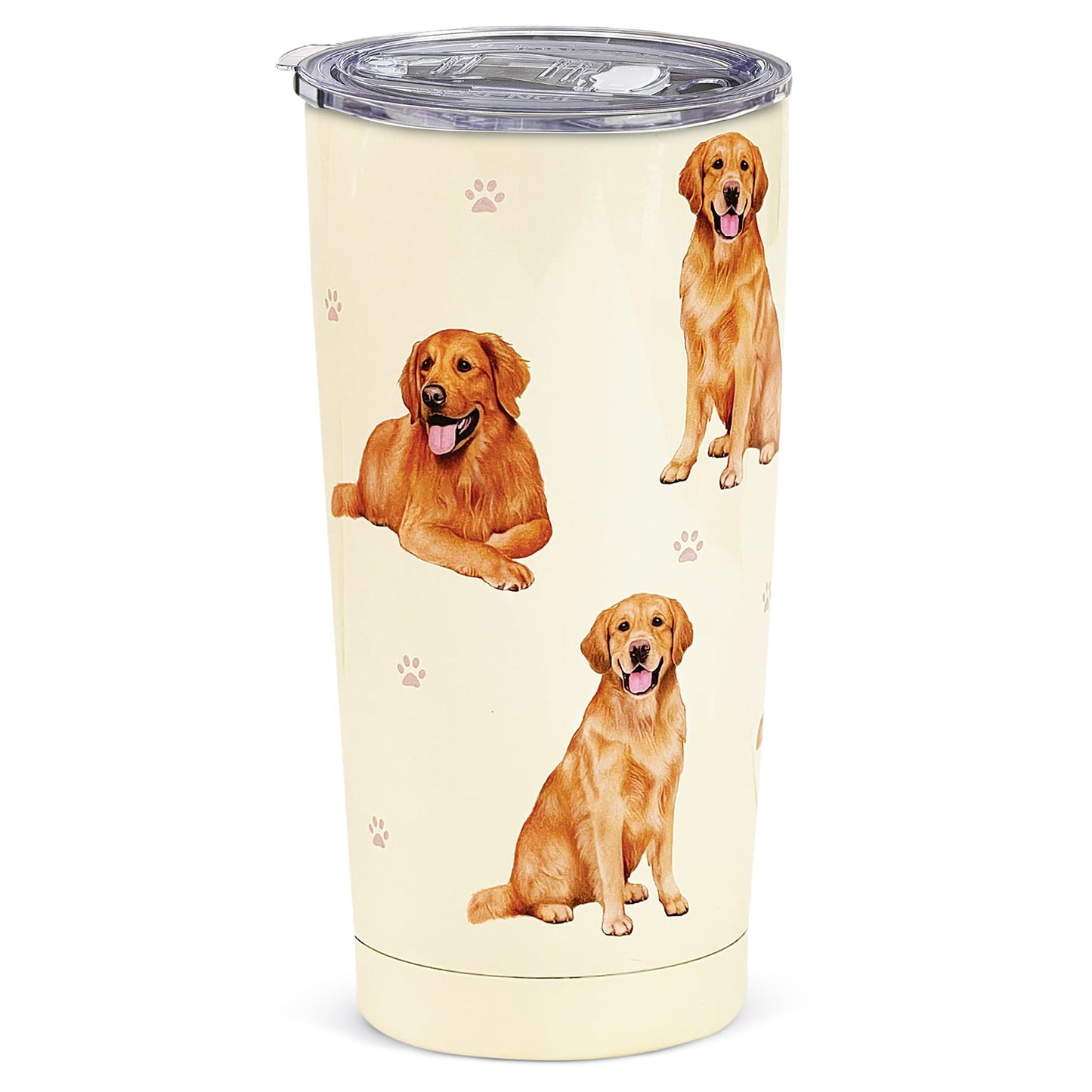 Collections Etc Dog Breed-specific Double-wall Insulated Tumbler - 20 oz. - 3 1/2"Dia. x 7"H Grey