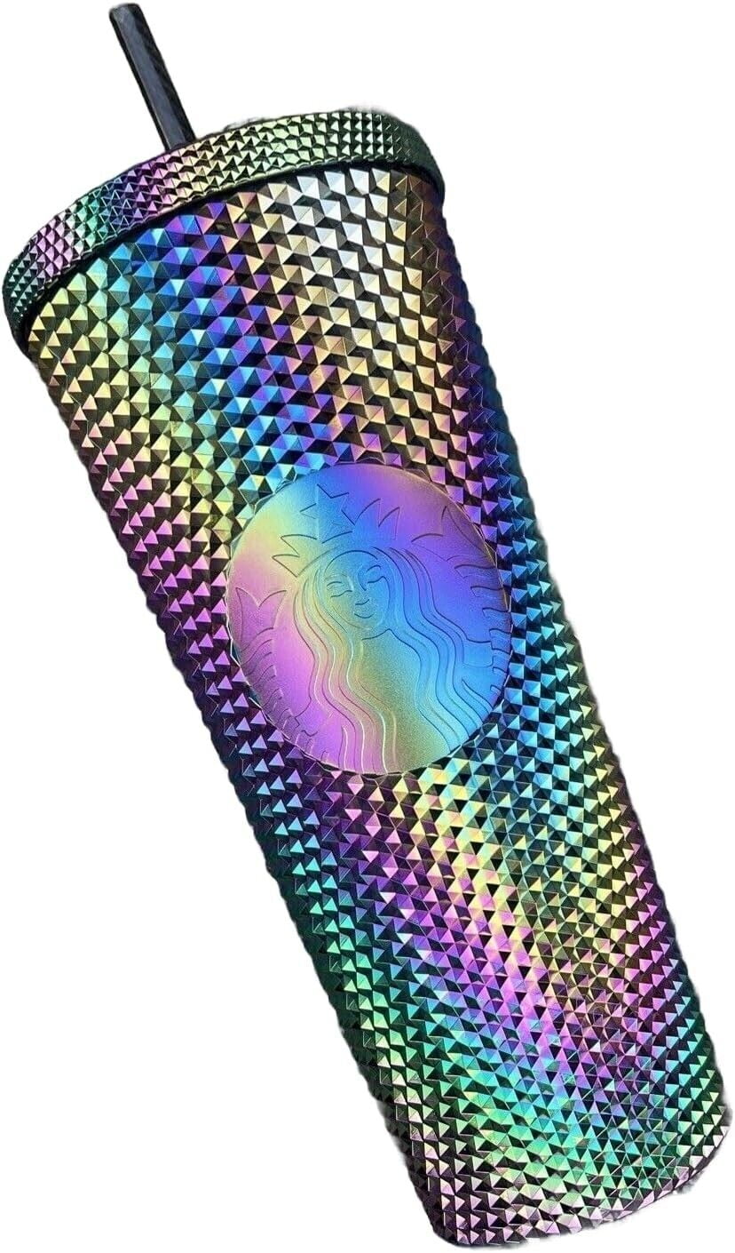 Starbucks Fall 2023 Black Bling Oil Slick Studded 24oz Venti Tumbler Cup
