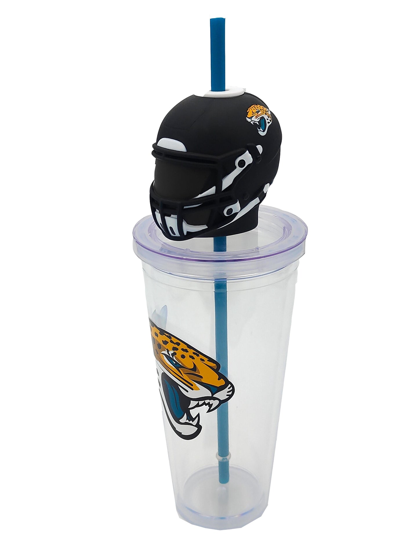 NFL Jacksonville Jaguars Acrylic Tumbler with Team Color Straw and Team Mascot Lid Enclosure