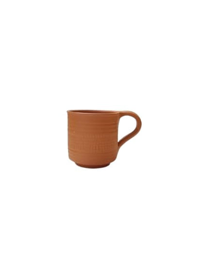 PrakRtyA: Clay Cups for Women & Men – Handcrafted Natural Terracotta Tumblers for Tea, Coffee & Water – Eco-Friendly Mitti Earthenware Mugs (60ml) (Pack of 6, Style 4)