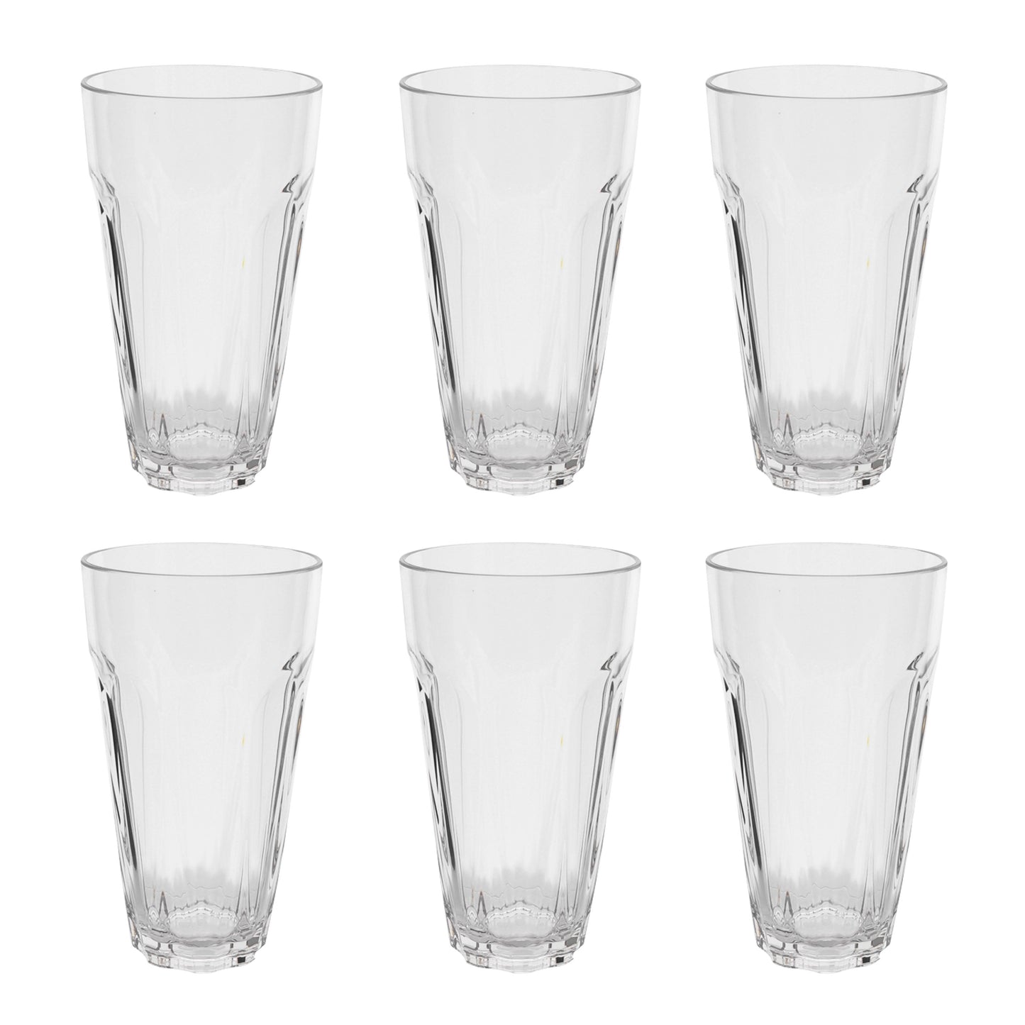 Nuglass 22oz Tritan Classic Tumbler 6-Pack, BPA Free Drinkware Set
