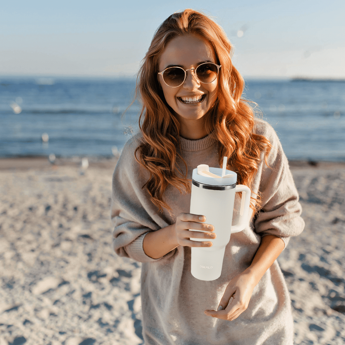 Oserlo 40 oz Travel Cup with Lid and Straw, 304 Stainless Steel Tumbler for Hot and Cold Beverages, Coffee Mug, Reusable Vacuum Cl
