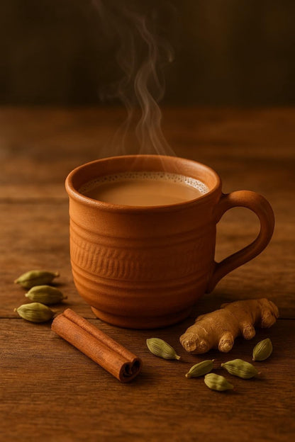 PrakRtyA: Clay Cups for Women & Men – Handcrafted Natural Terracotta Tumblers for Tea, Coffee & Water – Eco-Friendly Mitti Earthenware Mugs (60ml) (Pack of 6, Style 4)
