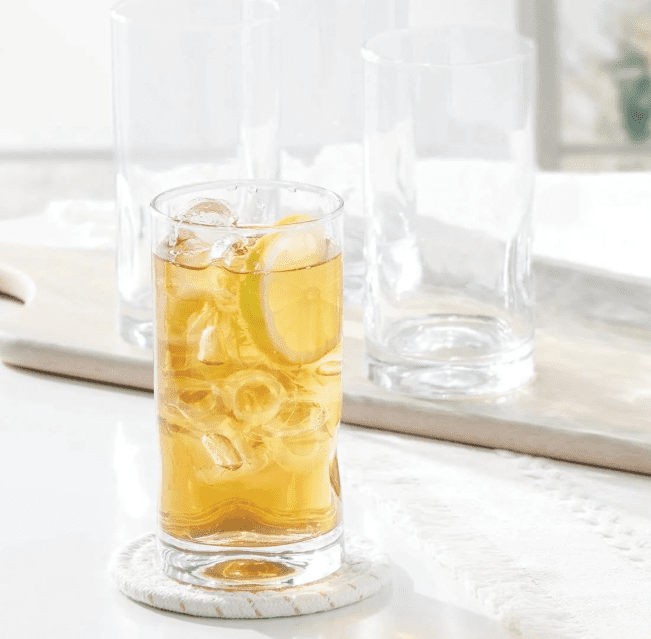 Glass Drinkware Set, 16.7 oz Clear Tumbler Glass Cups for Water Juice Beverage Daily Use