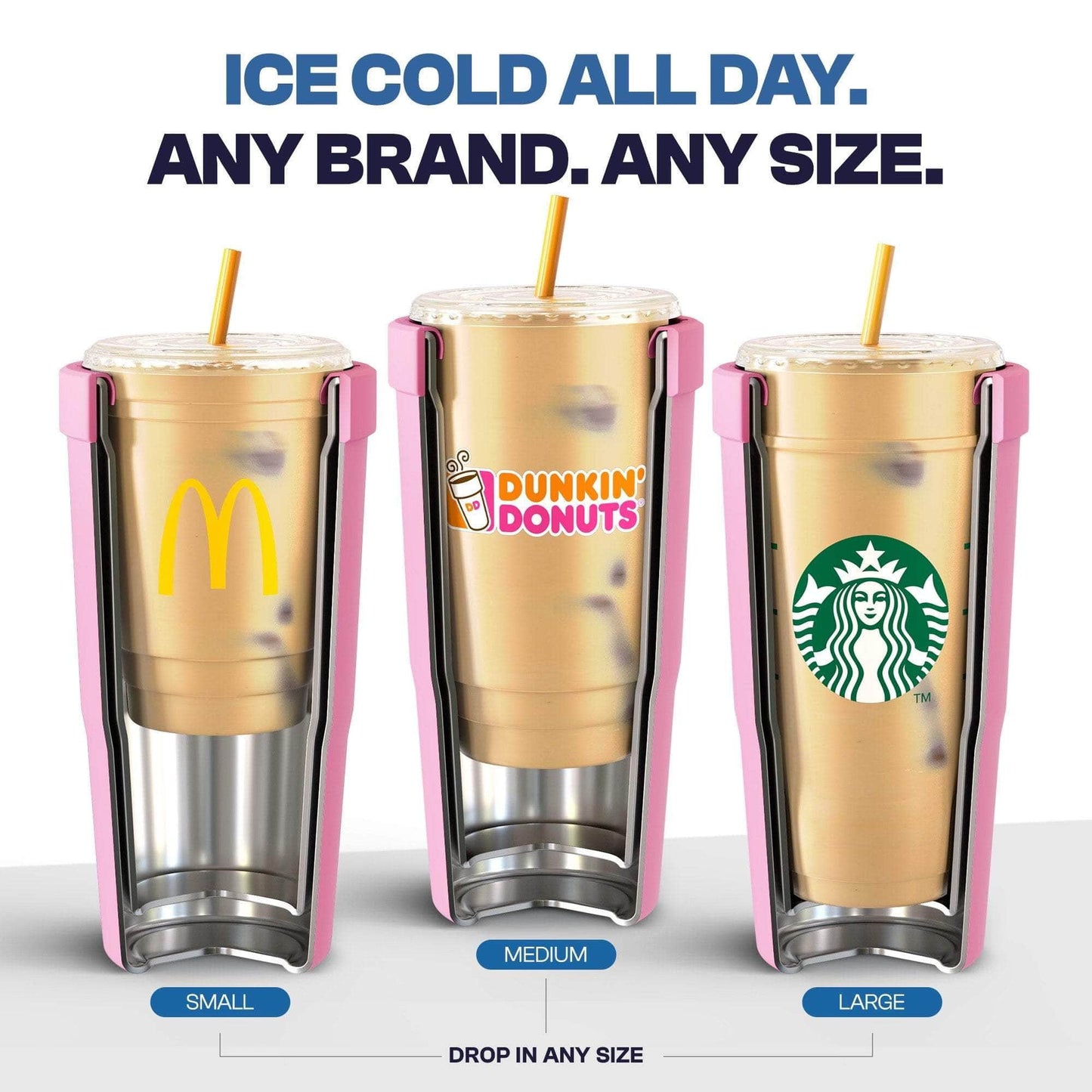 Frostbuddy | To Go Buddy - 30 oz Stainless Steel Vacuum Insulated Tumbler Cup - thermal cups for hot and cold drinks - stainless steel Tumbler Dunkin Cup (Black)