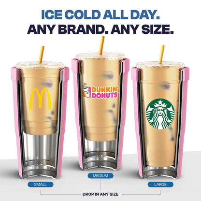 Frostbuddy | To Go Buddy - 30 oz Stainless Steel Vacuum Insulated Tumbler Cup - thermal cups for hot and cold drinks - stainless steel Tumbler Dunkin Cup (Black)