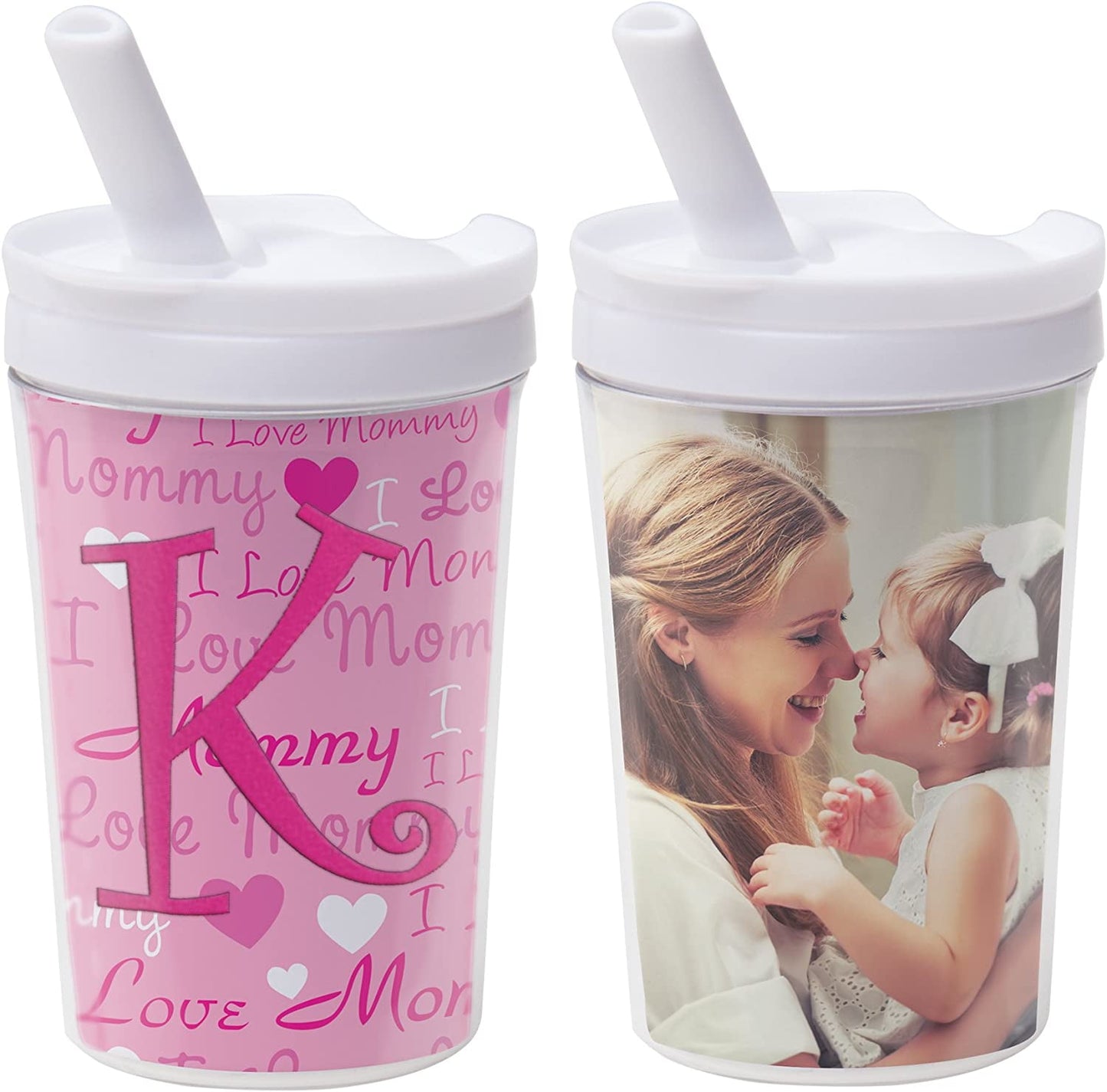 Neil Enterprises Inc. Create Your Own 8 oz. Kids Photo Tumbler with Straw - Pack of 24