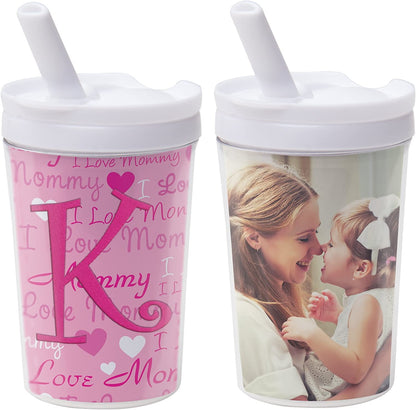Neil Enterprises Inc. Create Your Own 8 oz. Kids Photo Tumbler with Straw - Pack of 24