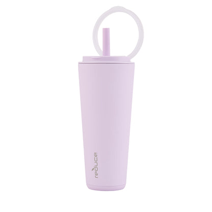 Reduce Halo Tumbler with Spill-Proof Straw & Handle – Lilac, 32 oz