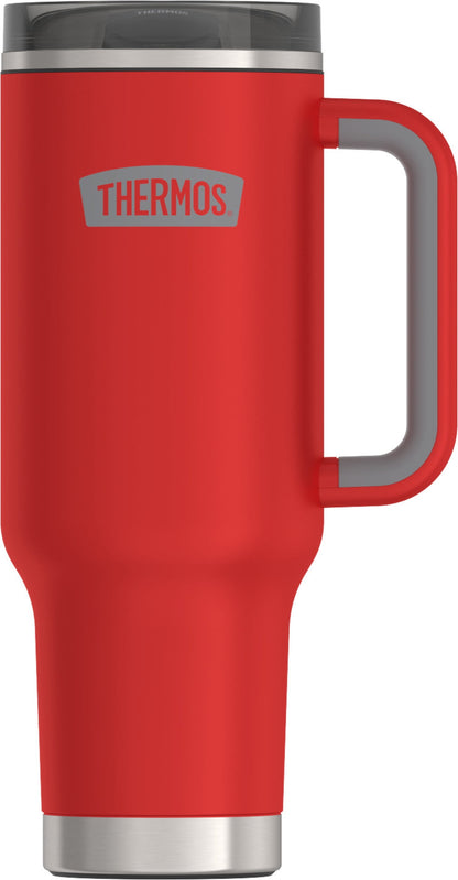 Thermos 40 oz Stainless Steel Cupholder Mug w/ Straw Crimson