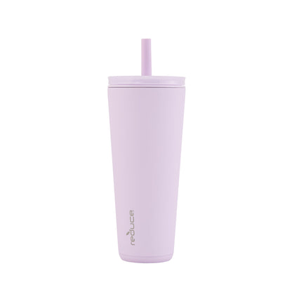 Reduce Halo Tumbler with Spill-Proof Straw & Handle – Lilac, 32 oz