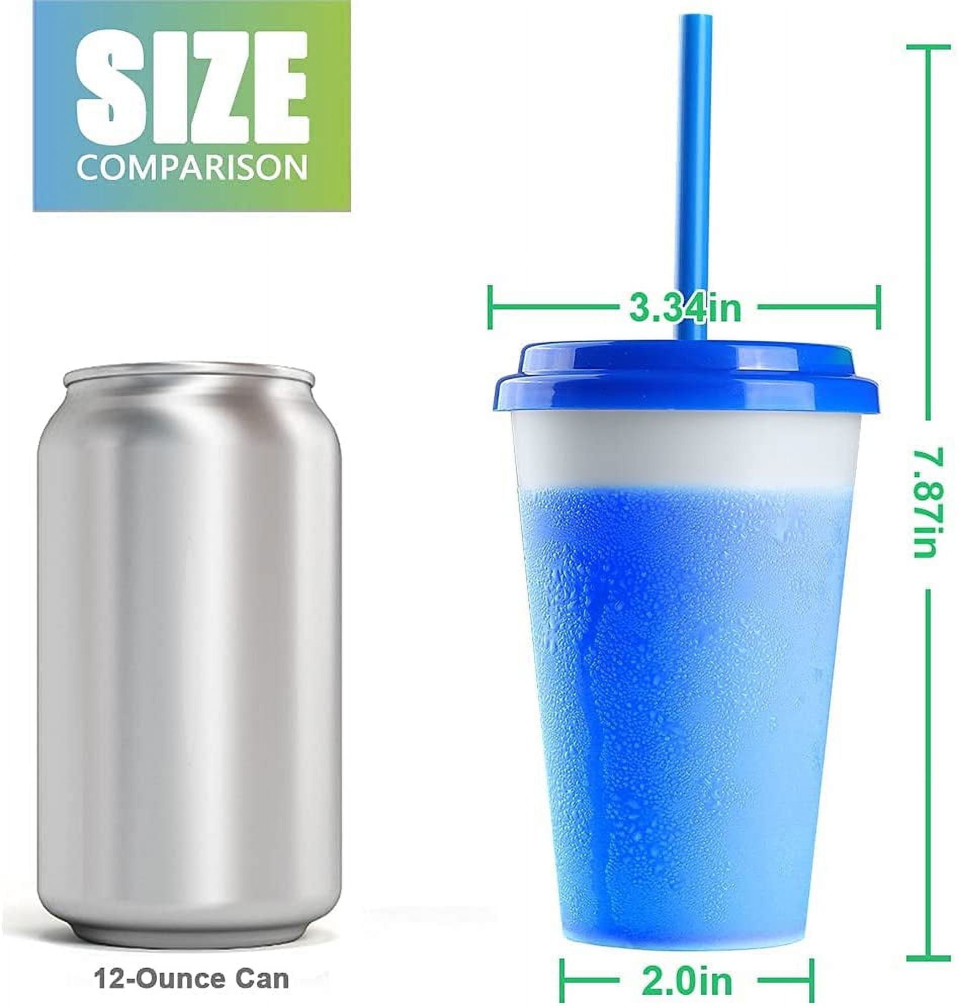 Nogis Plastic Cups with Lids and Straws 10Pack 12oz Reusable Color Changing Cups for Adult Kids Cold Coffee Drinking Tumblers Summer Party Cups