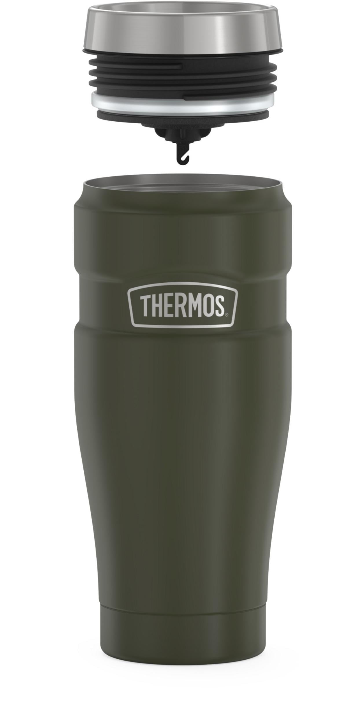 Thermos Stainless King Vacuum Insulated Stainless Steel Tumbler, 16oz, Matte Army Green
