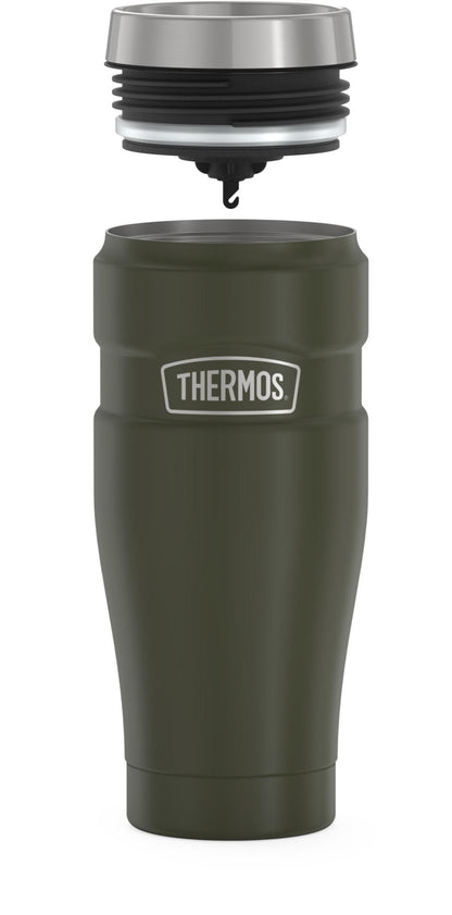 Thermos Stainless King Vacuum Insulated Stainless Steel Tumbler, 16oz, Matte Army Green