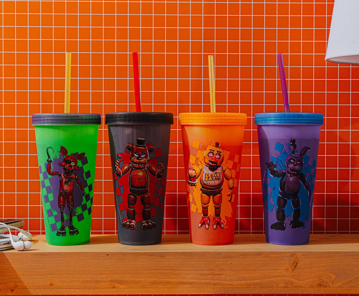Five Nights At Freddy's 4-Piece Color-Changing Plastic Tumbler Set