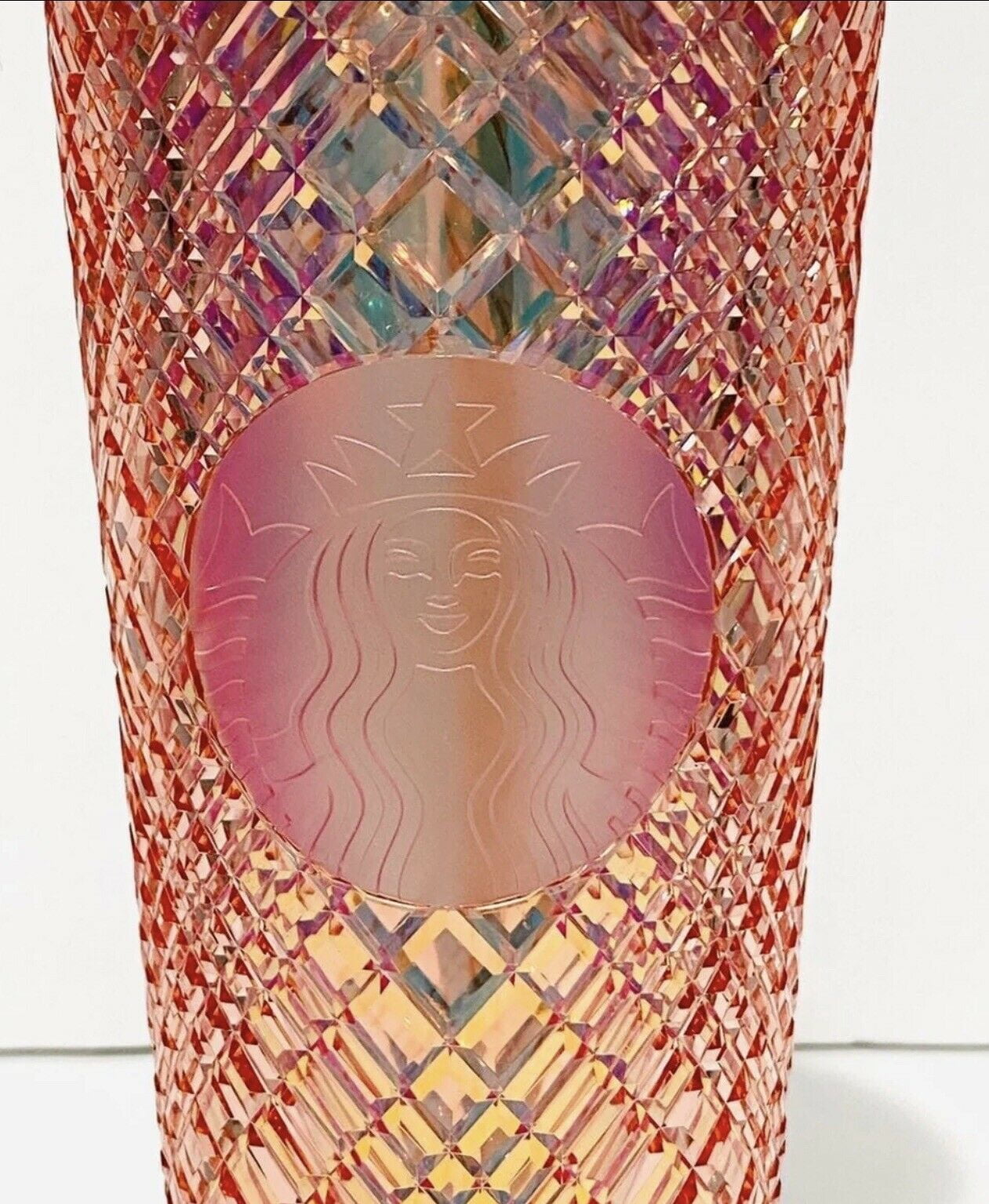 Starbucks Studded Rose Gold Jeweled Coffee Tumbler Cold Cup Venti 24 oz