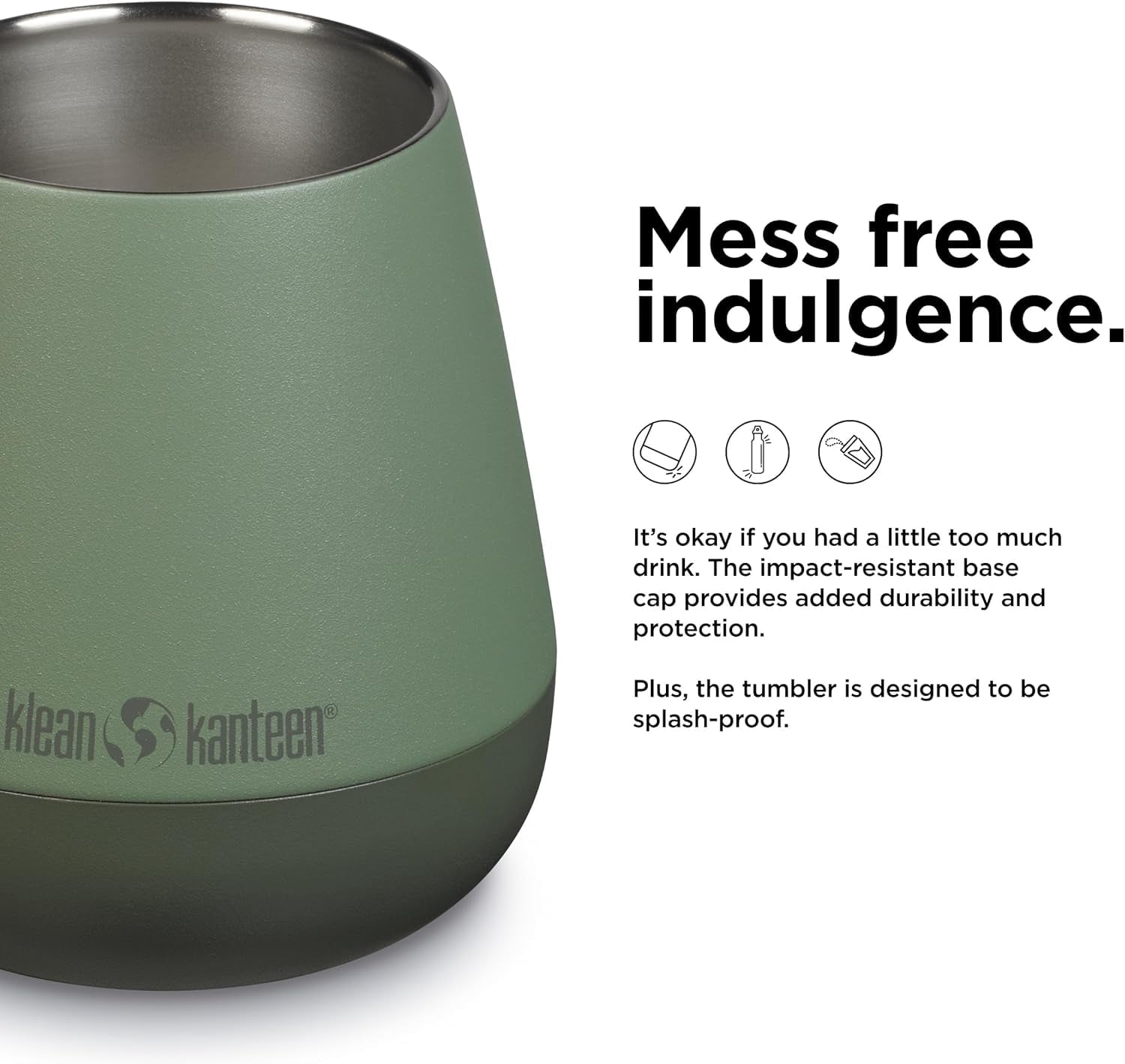 Klean Kanteen 16 oz Rise Tumbler - Hot & Cold Drink Tumbler - Reusable Insulted Tumbler & Coffee Cup - 90% Recycled Stainless Steel - With Tumbler Lid - Blue, 16 oz