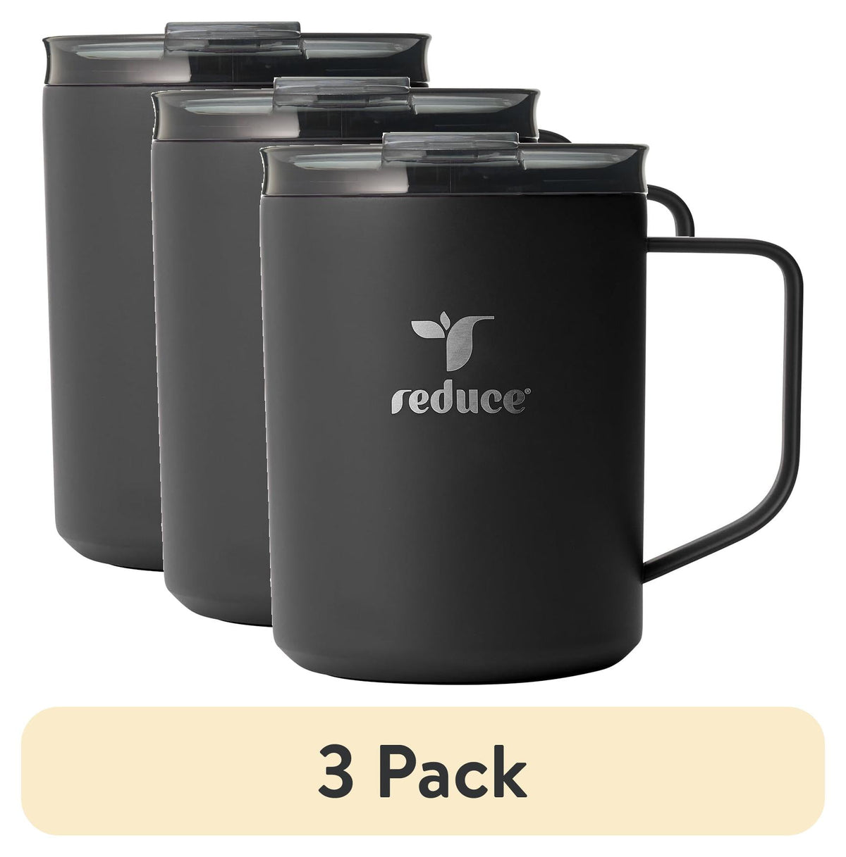 (3 pack) Reduce Hot1 14 oz Stainless Steel Insulated Tumbler with Lid – Black