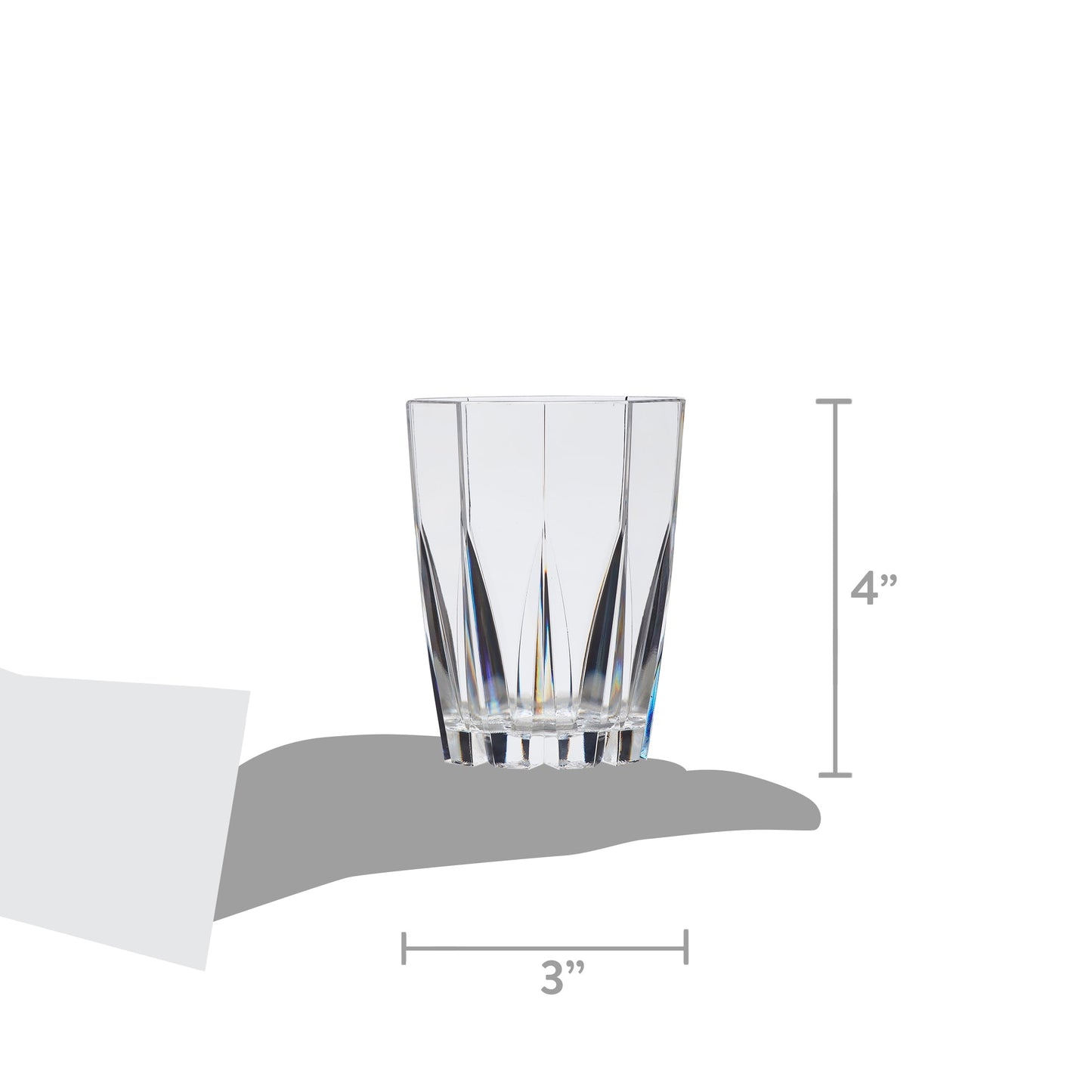 Creativeware 24-Ounce Clear Stackable Tumblers, Set of 12 Drinkware