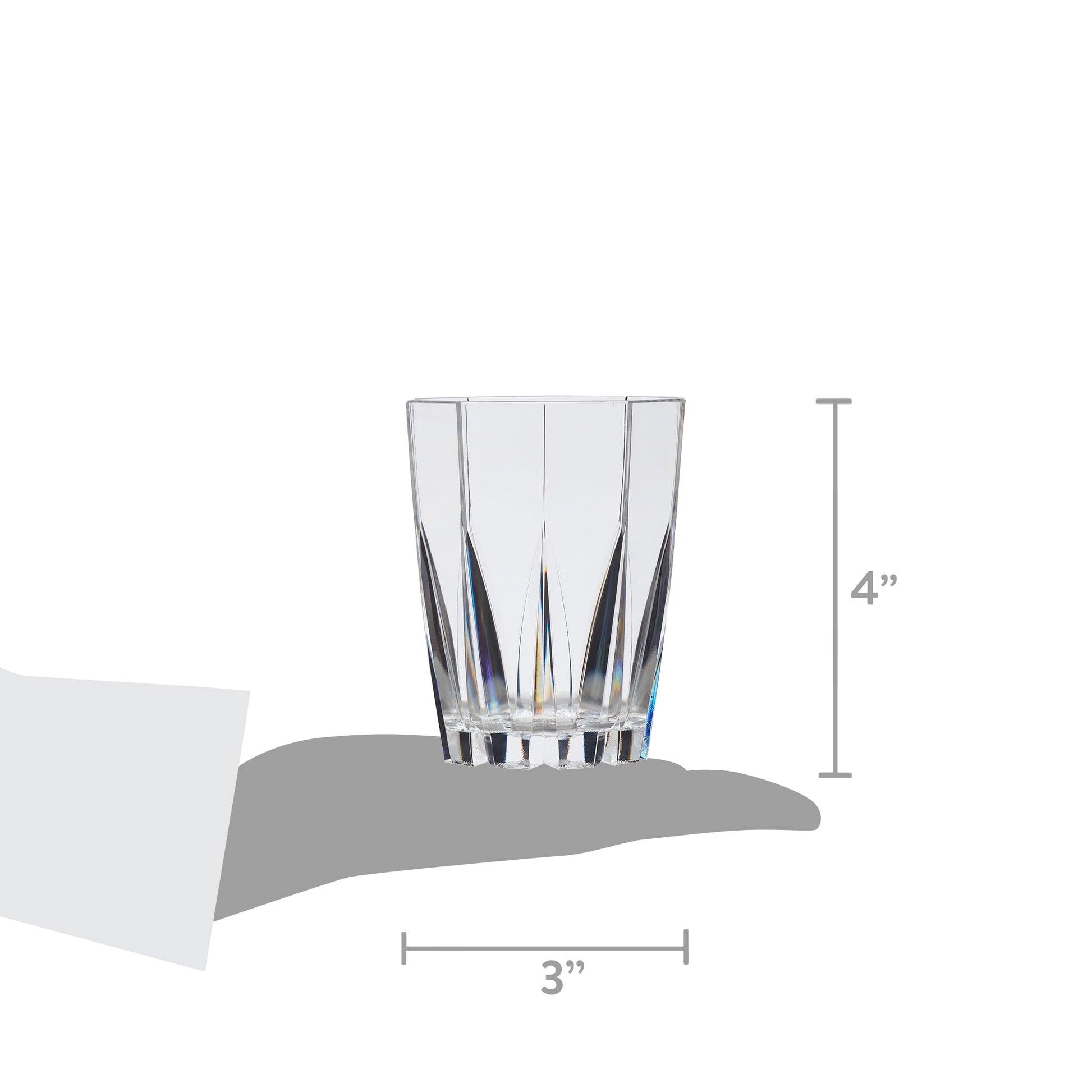Creativeware 24-Ounce Clear Stackable Tumblers, Set of 12 Drinkware