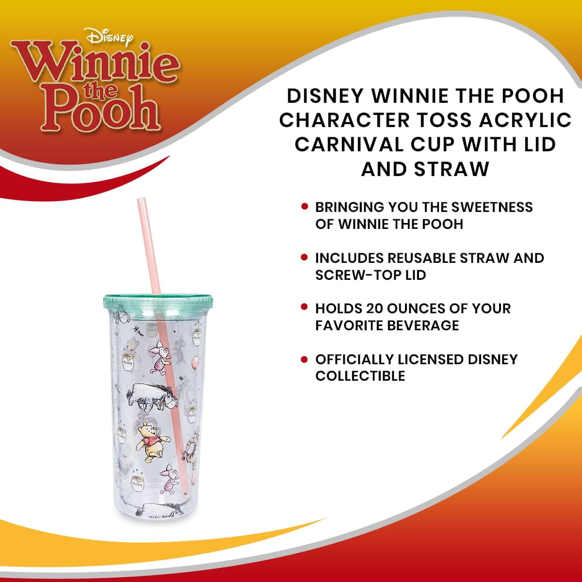Disney Winnie the Pooh Toss Acrylic Tumbler