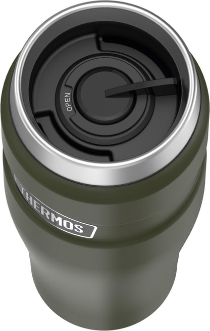 Thermos Stainless King Vacuum Insulated Stainless Steel Tumbler, 16oz, Matte Army Green
