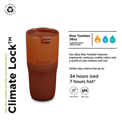 Klean Kanteen Rise 26oz Tumbler - Stainless Steel with Flip Lid - Autumn Glaze