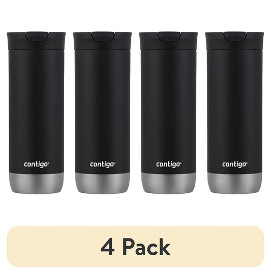 (4 pack) Contigo 16 oz. Huron 2.0 SnapSeal Stainless Steel Travel Mug - Licorice