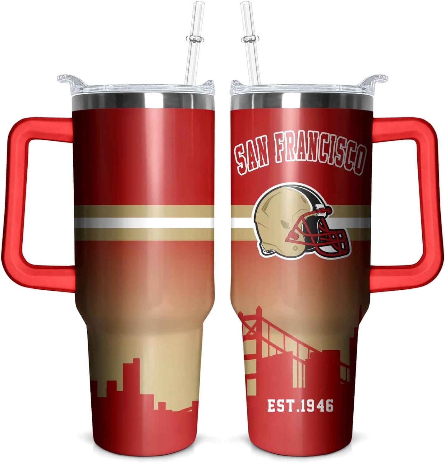 Kansas City 40 OZ Football Tumbler - Lighted Tumbler