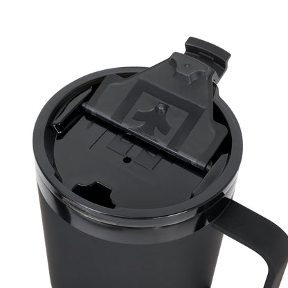 Swiss Tech 30oz black triple wall stainless steel tumbler 2-pack with handle & leakproof lid