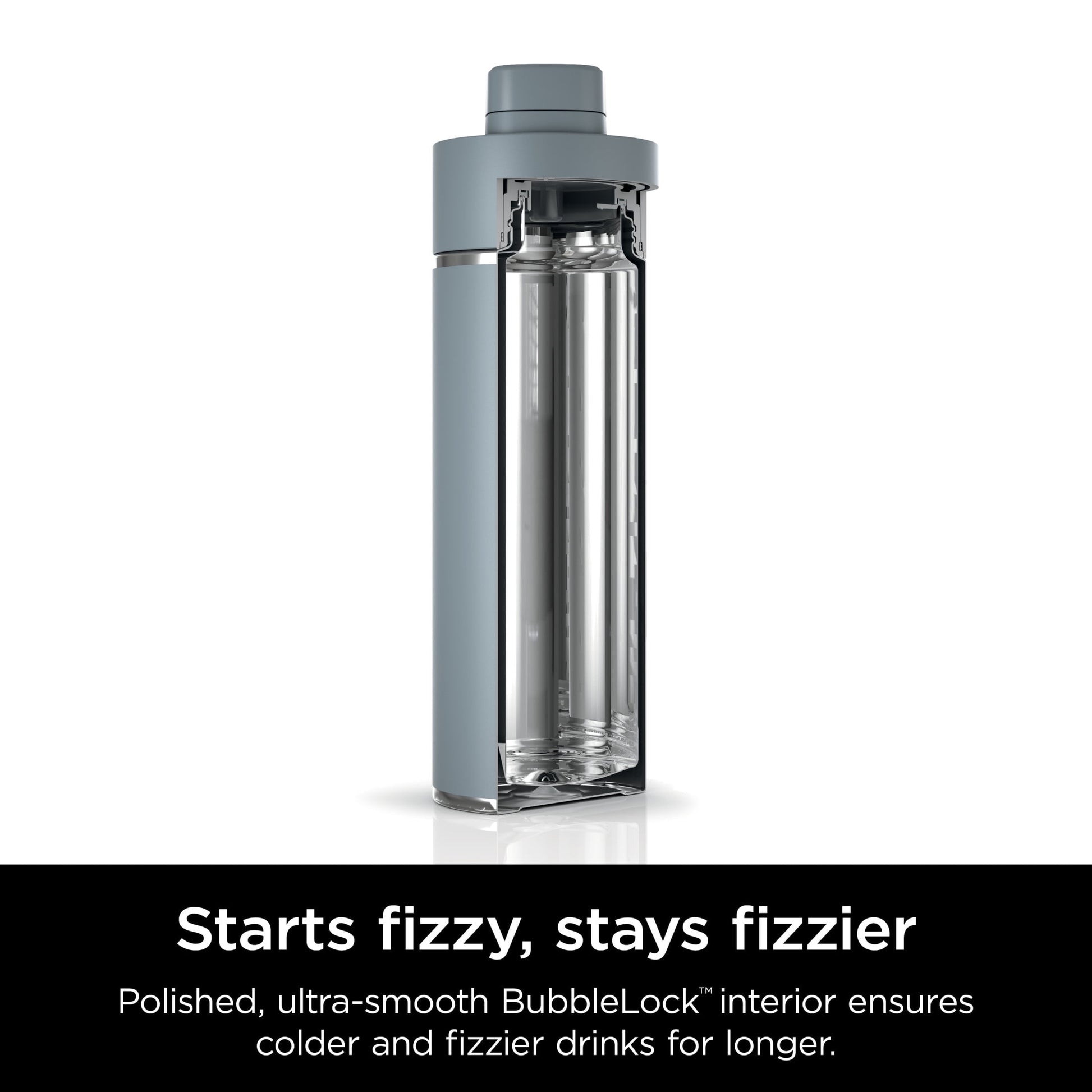 (2 pack) Ninja Thirsti 24 oz Travel Water Bottle, Stainless Steel, Leak Proof, 24 Hours Cold, Ash Gray