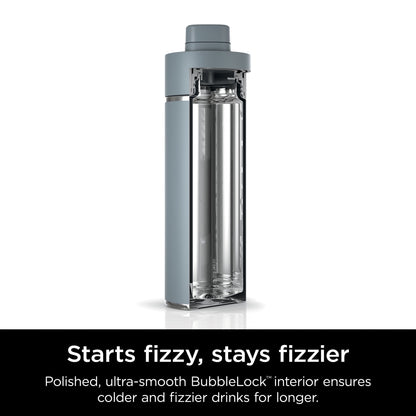 (2 pack) Ninja Thirsti 24 oz Travel Water Bottle, Stainless Steel, Leak Proof, 24 Hours Cold, Ash Gray