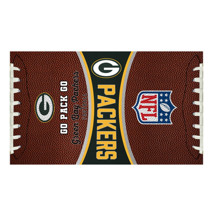 Green Bay Packers 32 ounce vacuum insulated stainless steel tumbler with Gameball graphic