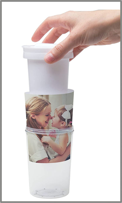 Neil Enterprises Inc. Create Your Own 8 oz. Kids Photo Tumbler with Straw - Pack of 24