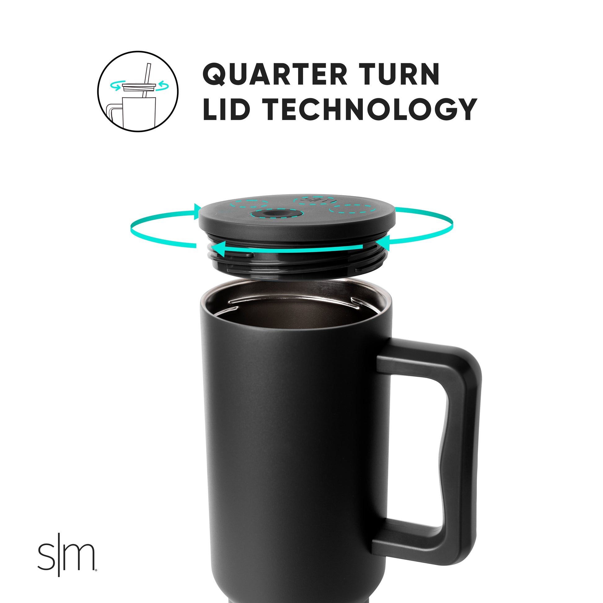 Simple Modern 40 fl oz Insulated Stainless Steel Trek Tumbler with Straw Lid | Electric Lavender Leopard