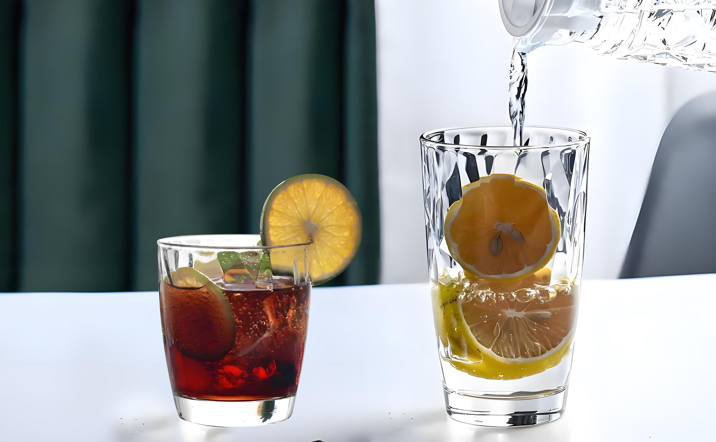 10 Oz Premium Unbreakable Drinking Glasses Dishwasher Safe BPA Free Acrylic Tumblers (Clear)
