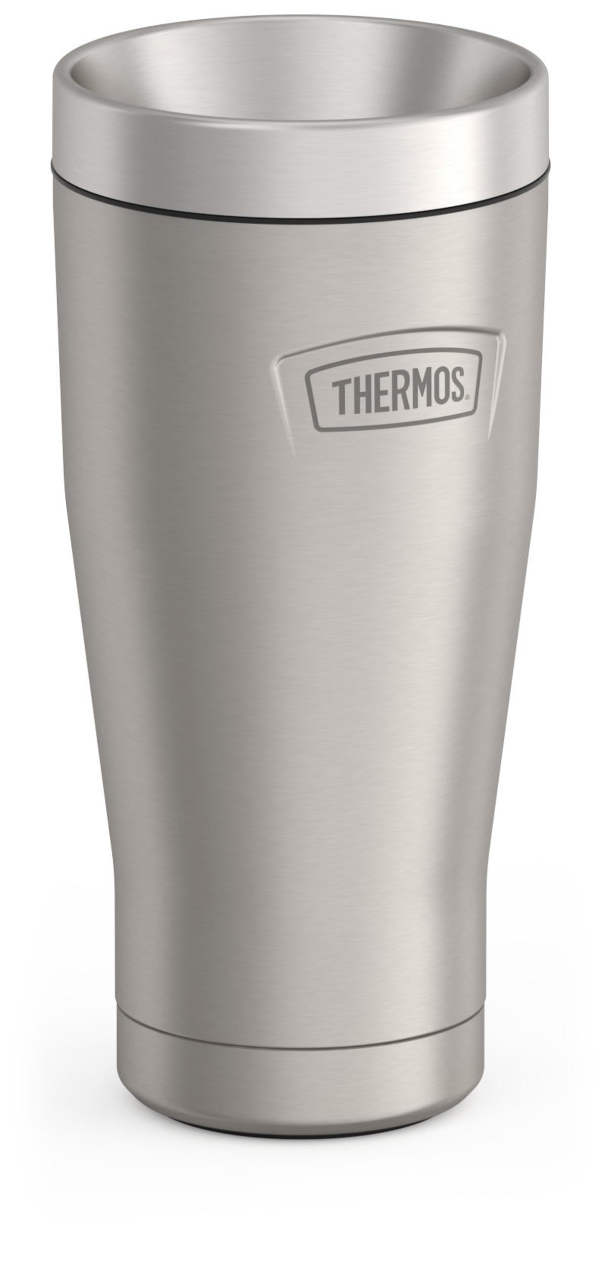 Thermos ICON Series Insulated Tumbler, 16oz, Hot 6 Hrs/Cold 12 Hrs, Dura-Seal Lid, Matte Stainless