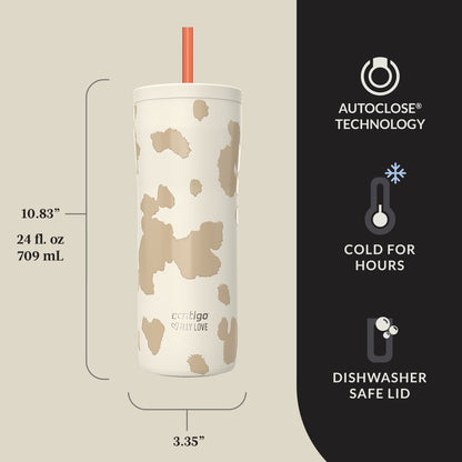 Contigo Streeterville 2.0 Insulated Stainless Steel Tumbler with Straw, 24oz, Oatmilk