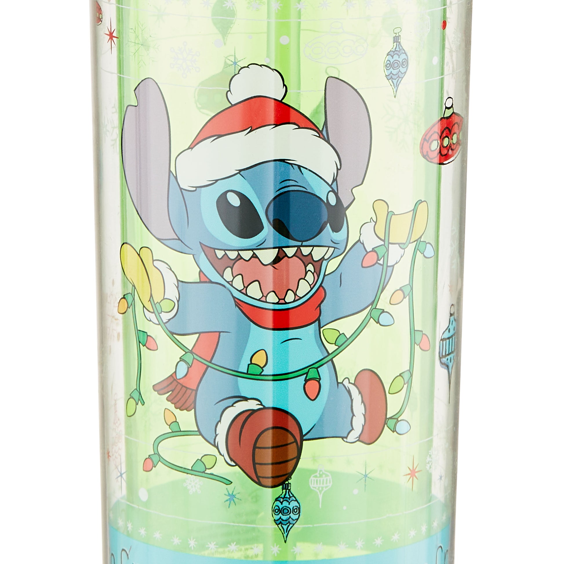 Lilo and Stitch Holiday Sweater Pattern Plastic Tall Cold Cup, 20 oz, 1 pack