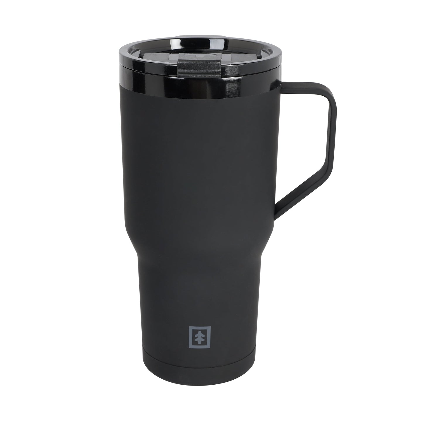 Swiss Tech 30oz black triple wall stainless steel tumbler 2-pack with handle & leakproof lid
