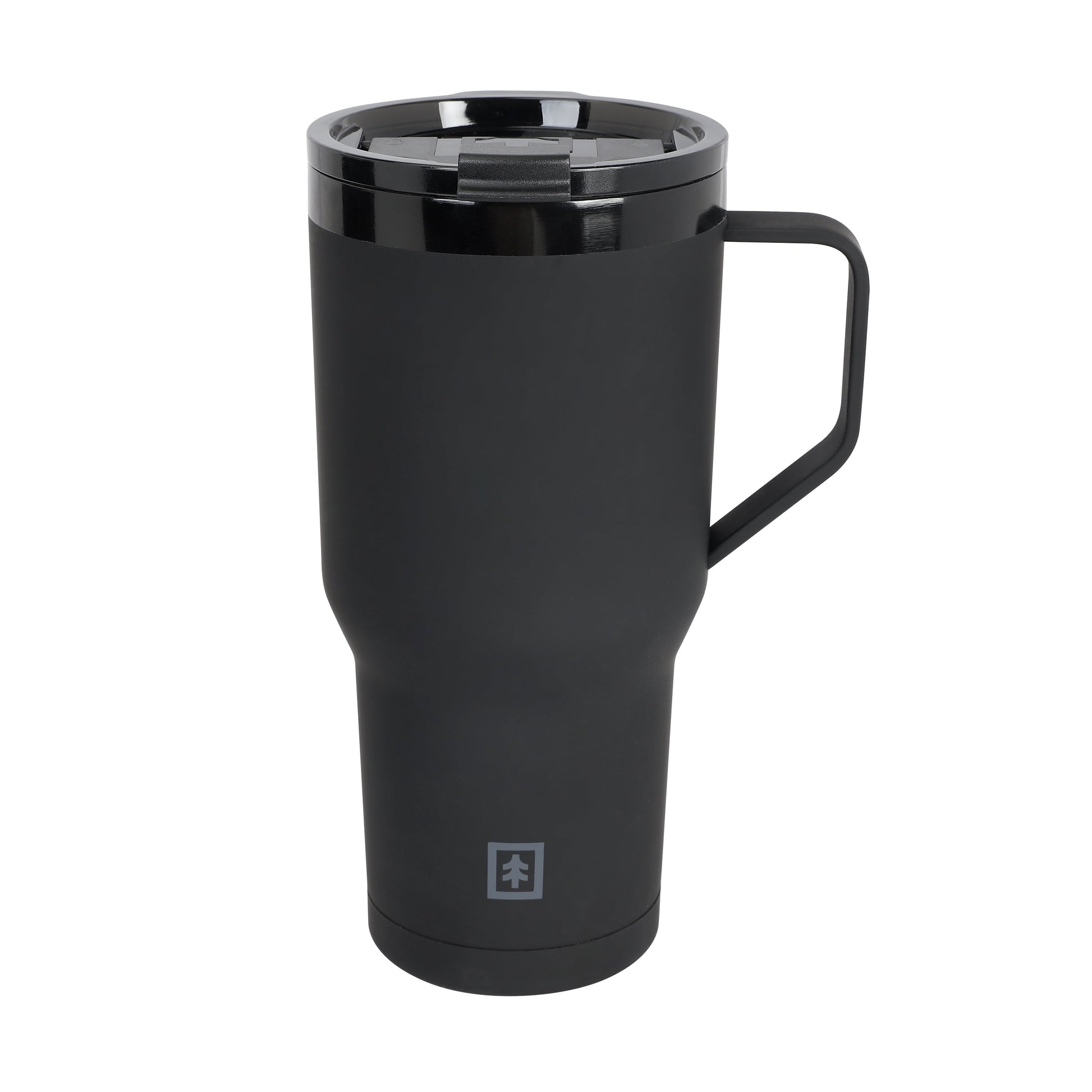 Swiss Tech 30oz black triple wall stainless steel tumbler 2-pack with handle & leakproof lid