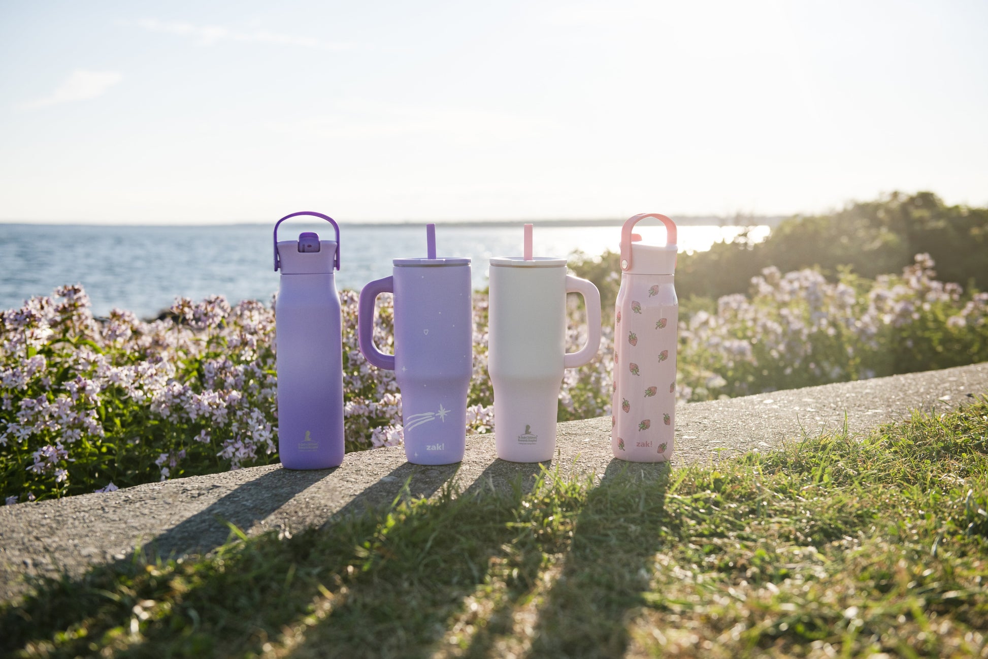 Zak Designs 40oz Stainless Steel Sutton Straw Tumbler Benefiting St. Jude Pink Ombre