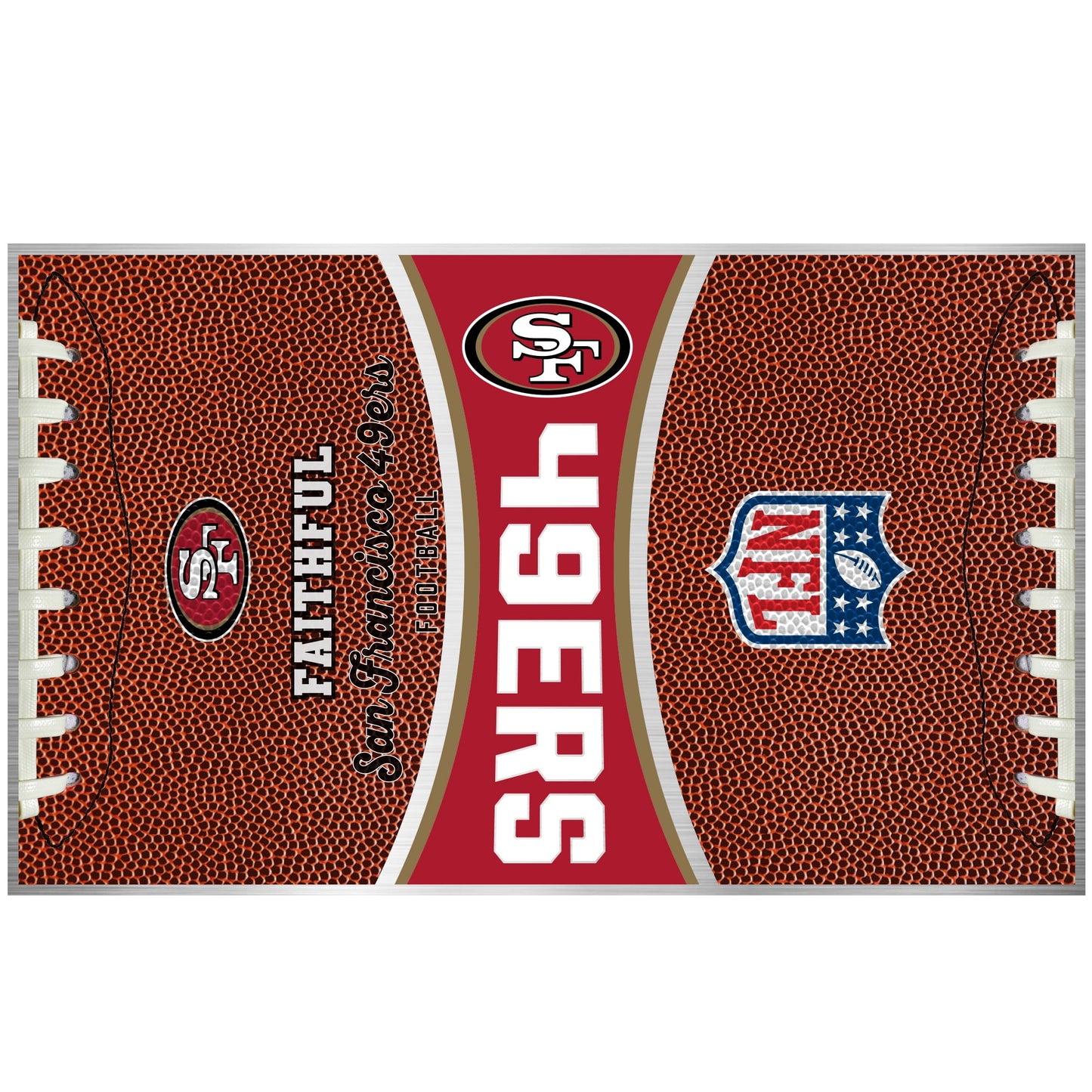 San Francisco 49Ers 18 ounce vacuum insulated stainless steel team tumbler with Gameball graphic wrap