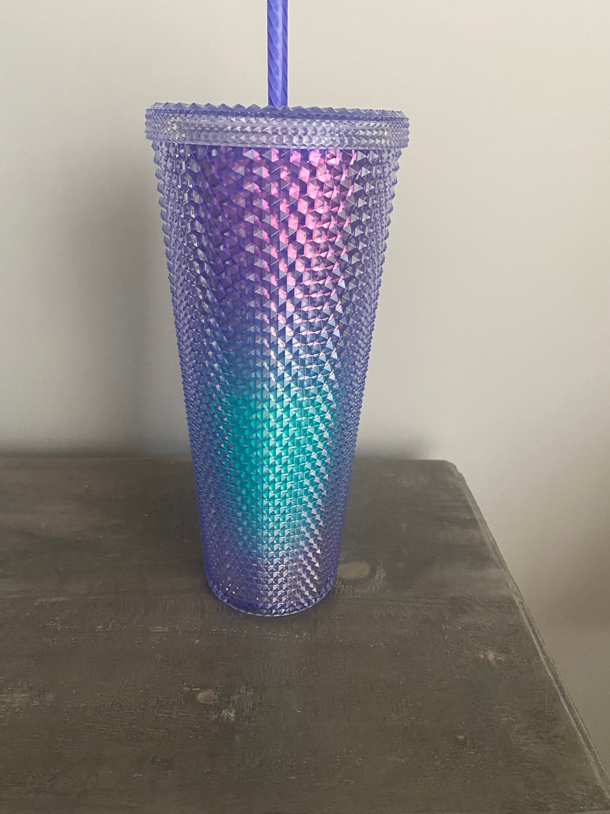 NEW Starbucks Summer 2021 Purple Ombre Tumbler Mermaid Siren Studded 24oz