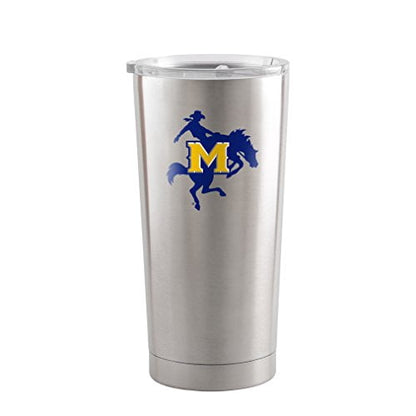 McNeese State Cowboys Travel Tumbler 20oz Ultra Silver